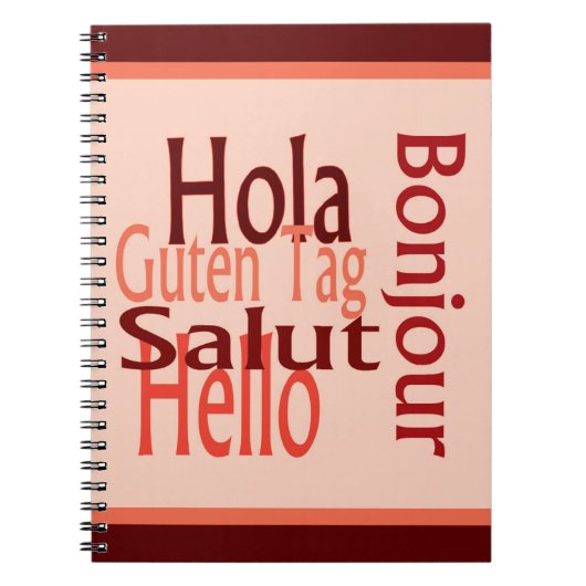 Grüße Spiral Foto Notebook Notizblock (Vorderseite)