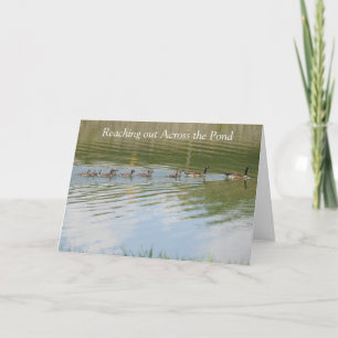 Grüße über den Teich hinweg um zu sagen Ich denke  Karte