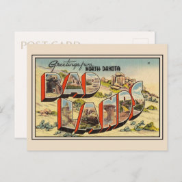 Grüße vom Badlands Nationalpark North Dakota Postkarte