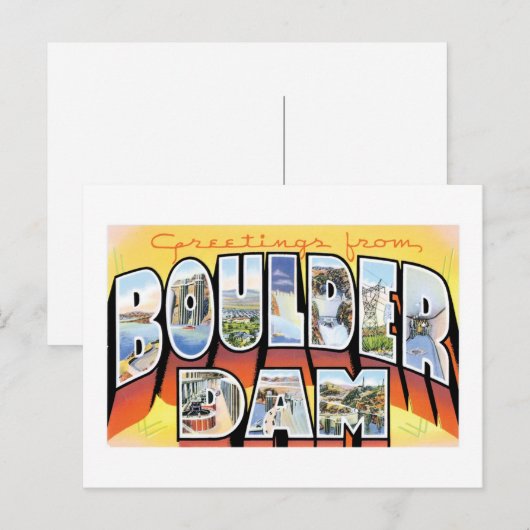 Grüße vom Boulder Dam! Postkarte (Vorne/Hinten)
