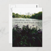 Grüße vom Central Park in New York City Postkarte (Vorne/Hinten)