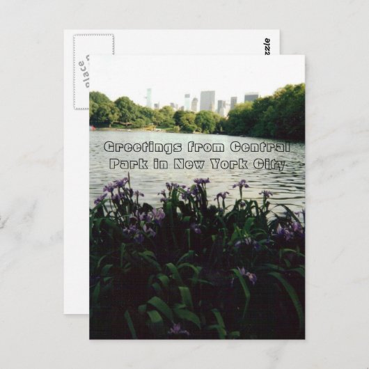 Grüße vom Central Park in New York City Postkarte (Vorne/Hinten)