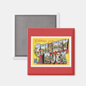 Grüße vom Chimney Rock North Carolina Magnet (Vorderseite/Rückseite)