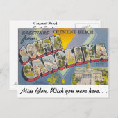 Grüße vom Crescent Beach, South Carolina Postkarte (Vorne/Hinten)