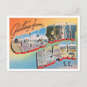 Grüße vom Crescent Beach, South Carolina Postkarte