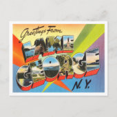 Grüße vom George Lake, New York Travel Postkarte (Vorderseite)