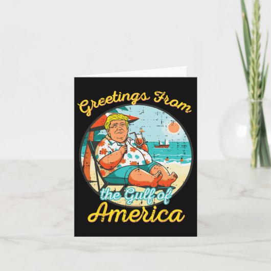 Grüße vom Golf von Amerika Strand Funny Karte (Vorderseite)