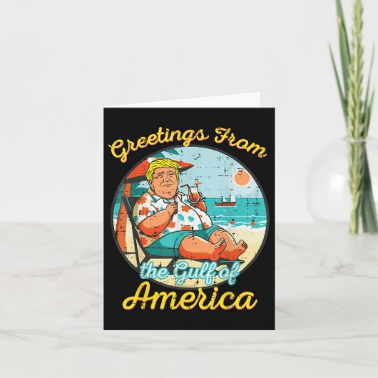 Grüße vom Golf von Amerika Strand Funny Karte (Vorderseite)