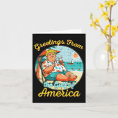 Grüße vom Golf von Amerika Strand Funny Karte (Gelbe Blume)