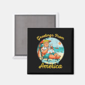 Grüße vom Golf von Amerika Strand Funny Magnet (Vorderseite/Rückseite)