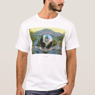 Grüße vom Kiefern-Baum-Staat, landschaftlich T-Shirt