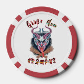 Grüße Vom Krampus Weihnachten Devil Krampusnacht Pokerchips (Rückseite)