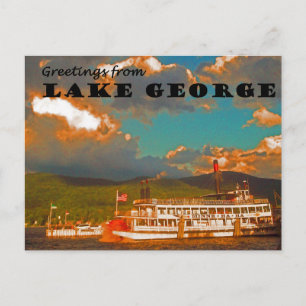Grüße vom Lake George Postkarte
