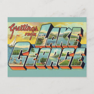 Grüße vom Lake George Postkarte