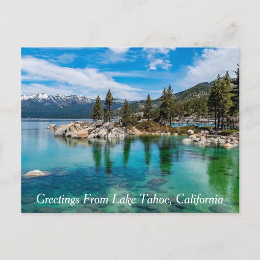 Grüße vom Lake Tahoe, Kalifornien Postkarte (Vorderseite)