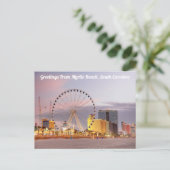 Grüße vom Myrtle Beach, South Carolina Postkarte (Stehend Vorderseite)