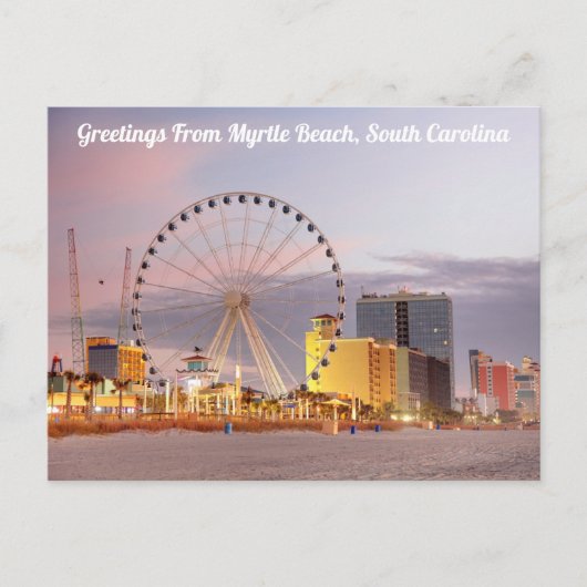 Grüße vom Myrtle Beach, South Carolina Postkarte (Vorderseite)