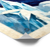 Grüße vom Neptune Retro Sci-Fi Poster (Ecke)