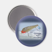 Grüße vom New Jersey Angelköder Magnet (Vorderseite/Rückseite)