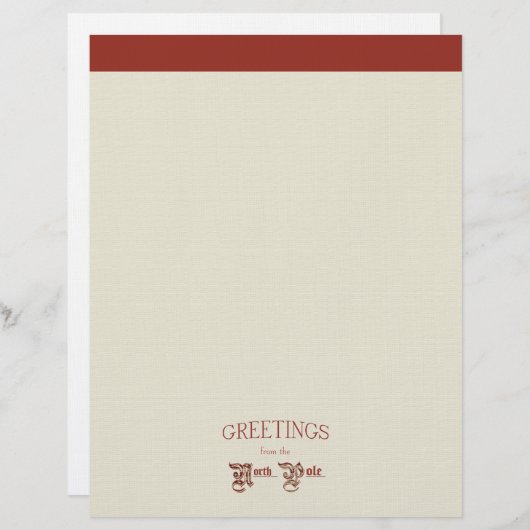 Grüße vom Nordpol Briefbogen (Vorne/Hinten)