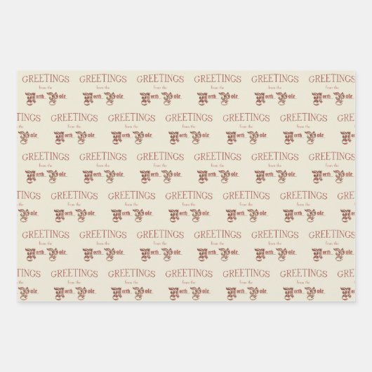 Grüße vom Nordpol Geschenkpapier Set (Vorderseite 2)