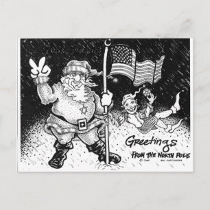 Grüße vom Nordpol Postkarte