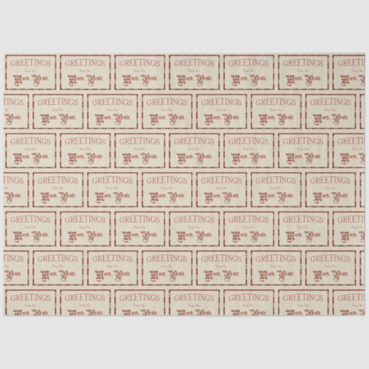 Grüße vom Nordpol Seidenpapier (Vorderseite)