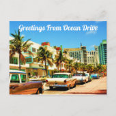 Grüße vom Ocean Drive Postkarte (Vorderseite)