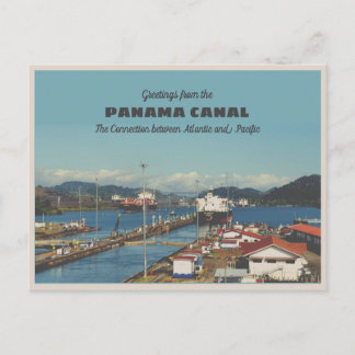 Grüße vom Panamakanal Postkarte