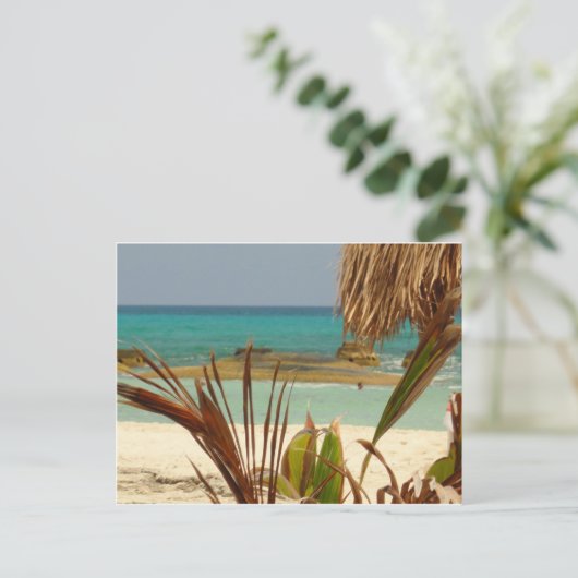 Grüße vom Paradies! Postkarte (Stehend Vorderseite)