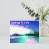 Grüße vom Pier Santa Monica Postkarte (Stehend Vorderseite)