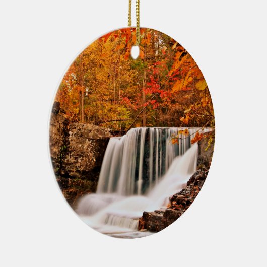 Grüße vom Poconos! Fabrik fällt in Herbst Keramikornament (Rechts)