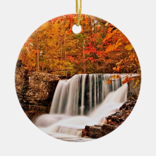 Grüße vom Poconos! Fabrik fällt in Herbst Keramikornament (Vorne)