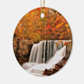 Grüße vom Poconos! Fabrik fällt in Herbst Keramikornament (Links)