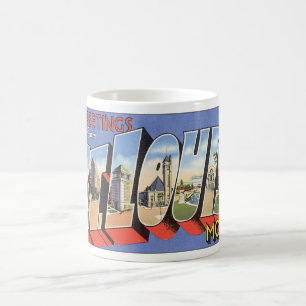 Grüße vom Reise-Plakat St. Louis_Vintage Kaffeetasse