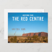 Grüße vom Roten Zentrum Uluru Kata Tjuta Postkarte (Vorne/Hinten)