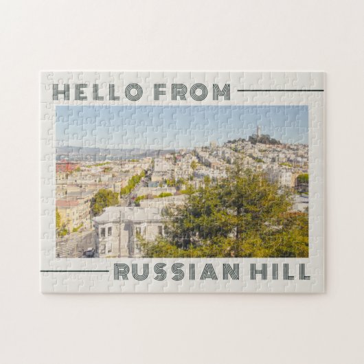 Grüße vom russischen Hügel San Francisco Retro Puzzle (Horizontal)