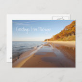 Grüße vom schönen Lake Michigan Postkarte (Vorne/Hinten)