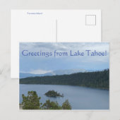 Grüße vom See Tahoe! Postkarte (Vorne/Hinten)