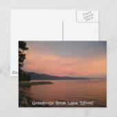 Grüße vom See Tahoe! Postkarte (Vorne/Hinten)