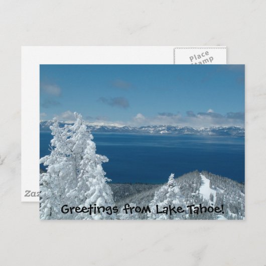 Grüße vom See Tahoe! Postkarte (Vorne/Hinten)