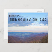 Grüße vom Shenandoah Nationalpark Postcard Postkarte (Vorne/Hinten)