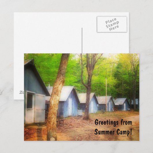 Grüße vom Sommer-Lager Postkarte (Vorne/Hinten)