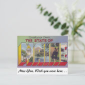 Grüße vom Staat Maine Postkarte (Stehend Vorderseite)