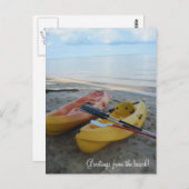 Grüße vom Strand! Postkarte (Vorne/Hinten)