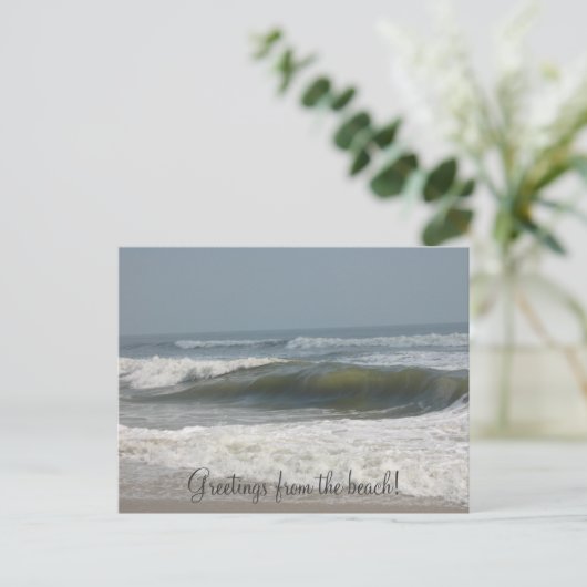 Grüße vom Strand! Postkarte (Stehend Vorderseite)