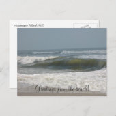 Grüße vom Strand! Postkarte (Vorne/Hinten)