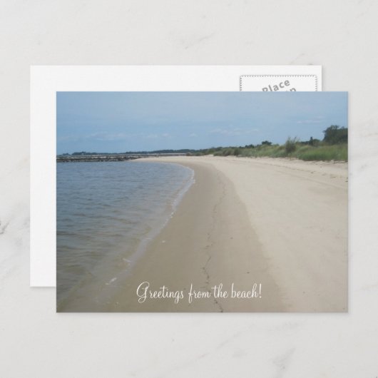 Grüße vom Strand! Postkarte (Vorne/Hinten)