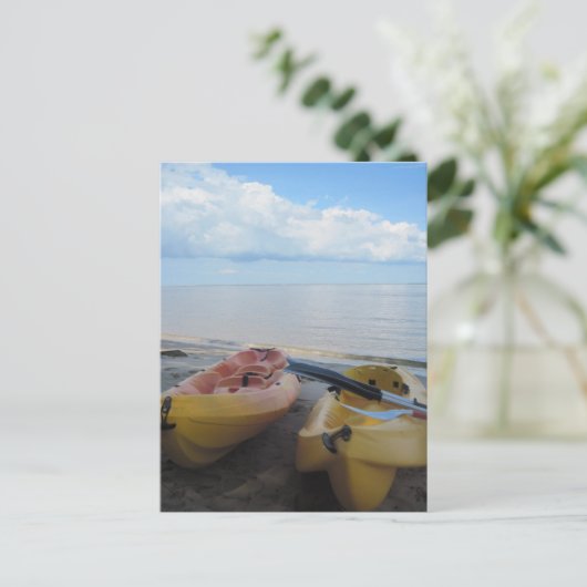 Grüße vom Strand! Postkarte (Stehend Vorderseite)