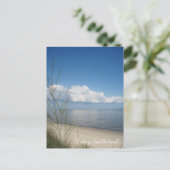 Grüße vom Strand! Postkarte (Stehend Vorderseite)